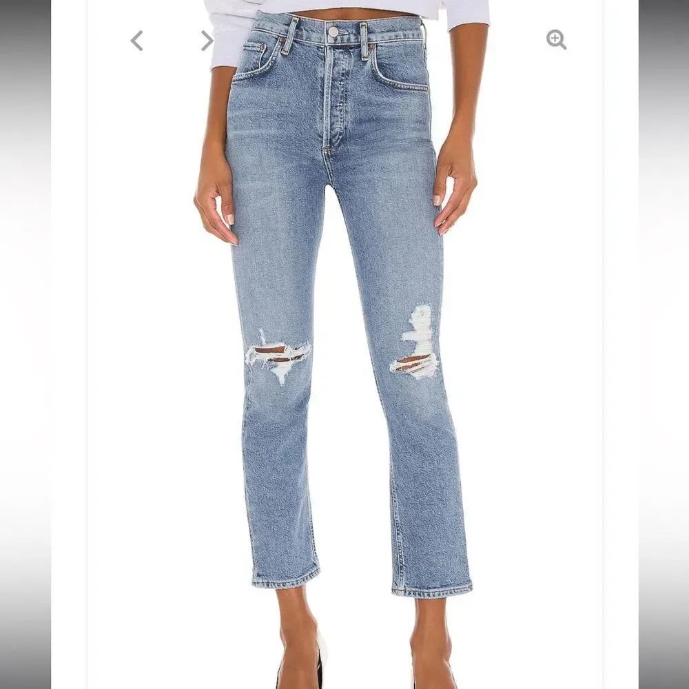 AGOLDE Riley High Rise Crop - Whiplash Size 26